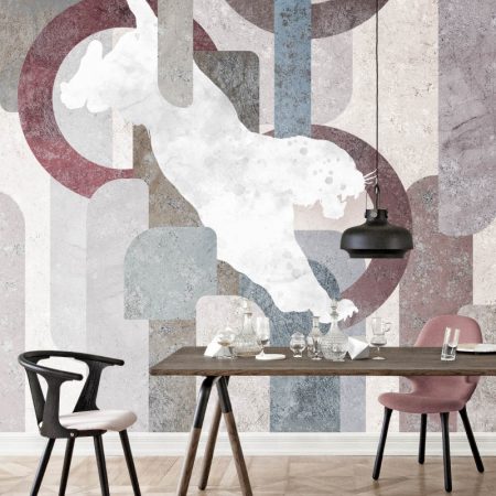 Le tigre courageux contemporary wallpaper