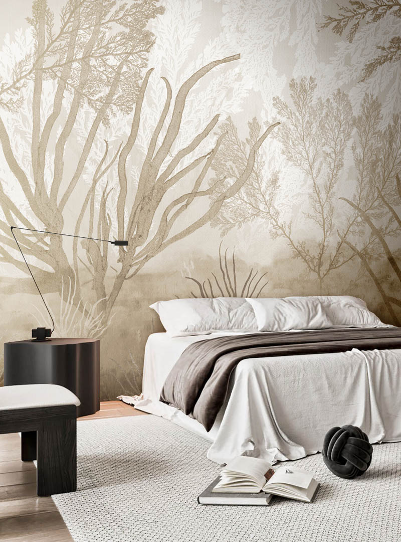 Aquatic Tale - Mono contemporary wallpaper