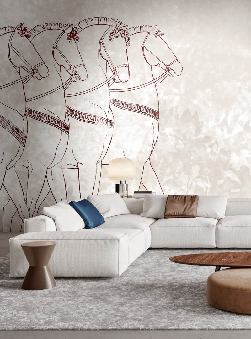 Romani Equi contemporary wallpaper