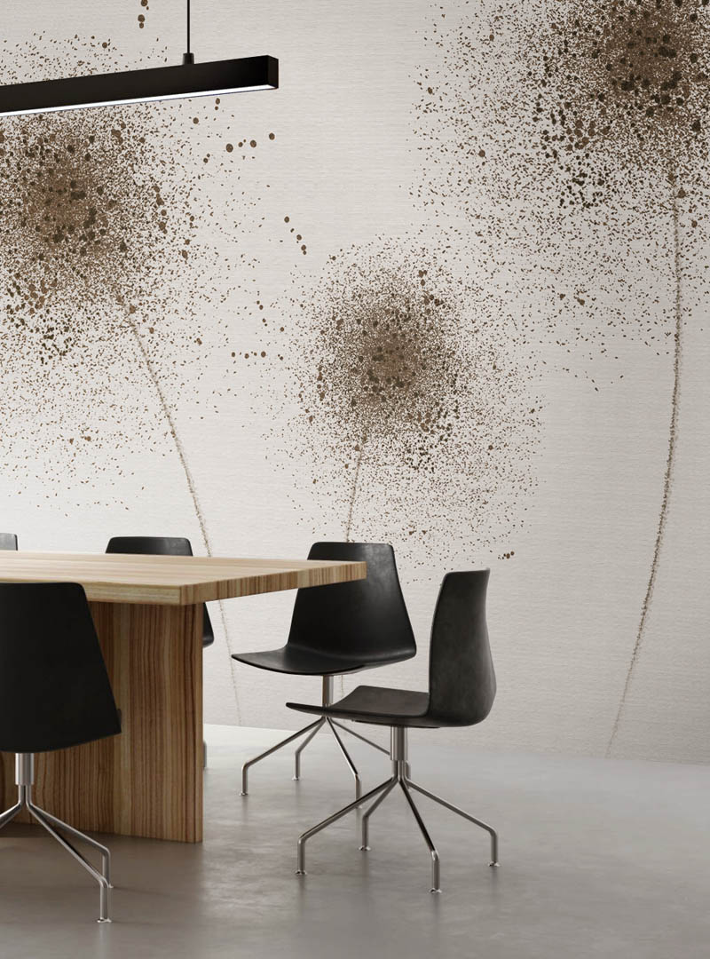 Dandelions contemporary wallpaper